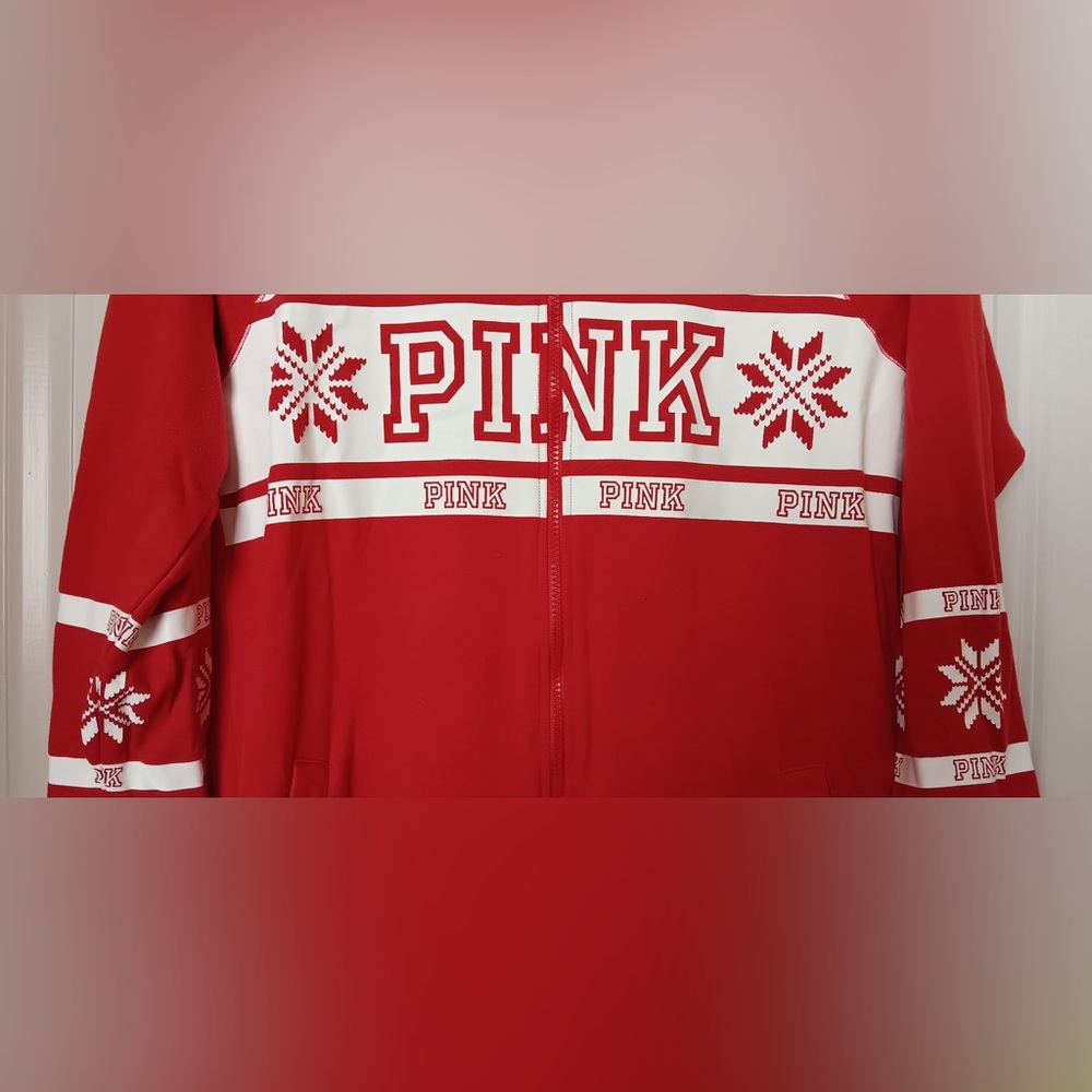VS PINK ONESIE PAJAMA WITH HOOD - Picture 3 of 11